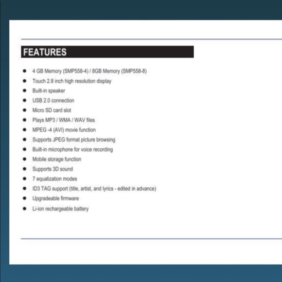 SHARPER IMAGE Touch MP3 Video Player 8 GB -Brand new - Picture 8 of 9